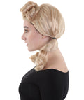 distinctively flamboyant blonde pigtail wig