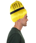 Animation Yellow Mens Wig | Yellow Cartoon Wig | Premium Breathable Capless Cap