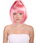 Kawaii Pink Womens Wig | Character Bob Cosplay Halloween Wig | Premium Breathable Capless Cap