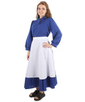 Adult Women's Blue Maid Dress with Apron Costume | Blue and White Cosplay costume
