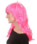 Womens Long Pink Pigtails Character Cosplay Halloween Wig