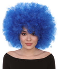 Bubble Lucy Womens Wig | Afro Jumbo Blue Cosplay Halloween Wig