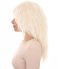 HPO Adult Women’s Female Super Villian White Fuzzy Long Wig