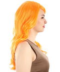 Long Length Wavy Cosplay Halloween Costume Party Hair Synthetic Fiber Mermaid Fairytale Wig, 18 Inches | HPO