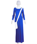 Adult Women's Sky Dress Handmaid Costume with Bag and Bonnet | Blue Cosplay Costume