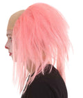 Horror Movie Scary Clown Half Bald Wig Light Pink
