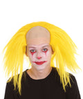 Horror Movie Scary Clown Half Bald Wig Light Yellow