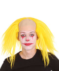 Horror Movie Scary Clown Half Bald Wig Light Yellow
