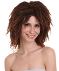Short Brown Dreadlock Women's Wig | Party Ready Fancy Cosplay Halloween Wig | Premium Breathable Capless Cap