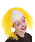 Horror Movie Scary Clown Half Bald Light Yellow