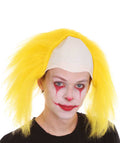 Horror Movie Scary Clown Half Bald Light Yellow