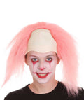 Horror Movie Scary Clown Half Bald Pink