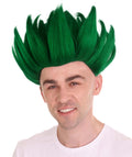 Green Spike Wig | Cosplay Halloween Wig | Premium Breathable Capless Cap