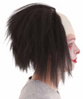 Adult Men’s Horror Movie Scary Clown Half Bald Wig, Multi Color Option,  Perfect for Halloween, Soft Flame-retardant Synthetic Fiber
