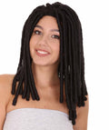 Long Black Dreadlock Womens Wig | Dramatical Halloween Wig | Premium Breathable Capless Cap