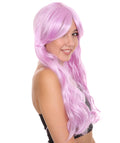 Long Curly Wig | Women's Purple Wig | Premium Breathable Capless Cap