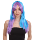 Purple Blue Two Tone Ombre Womens Wig