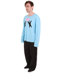 Adult Men's Valentine's Day Falling In Love  Long Sleeve Costumes | Lt. Blue Cosplay Costume