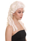 Women's Colonial Lady  White Historical Wigs 