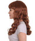 Women's Pin-Up Girl Long Brown Wig