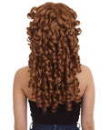 Colonial Lady Curly Brown Wig