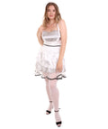 Sexy French Maid Light Silver Costume