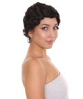 20'S flapper women black wig from right side-1