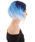 Blue Color Mid Ombre Wig