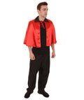 Adult Men's Vampire Cape Costume | Red & Black Halloween Costume
