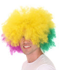 Carnival Mardi Gras Tri-Color Afro Style Wig