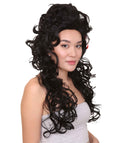 Women's Black Curly Layered Wig