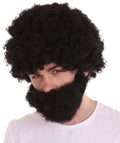Afro Wig & Full Beard | Jumbo Black Cosplay Halloween Wig