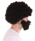 Afro Wig & Full Beard | Jumbo Black Cosplay Halloween Wig