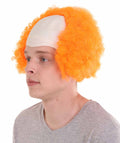 Unisex scary bald clown afro wig