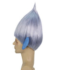 HPO Adult Men's Pointy Diamond Guy Troll Wig with Blue Ears | Multiple Color Options