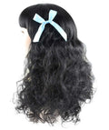 Black & Blonde Wig / Blue Ribbons | Premium Breathable Capless Cap