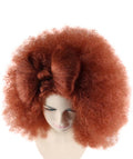 Adult Women Dark Auburn Afro Small Bow Wig HW-864 - HalloweenPartyOnline