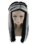 black & white toned rag doll wig