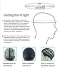 20'S flapper women wig measurement guide image