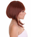 CW Women's Medium Length Brown Straight 14" School Girl Anime Wig - Capless Cap Heat Resistant Fibers - Unconventional Bob wig Style