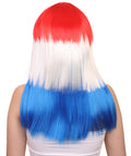 Croatia Flag Long Bob Wig