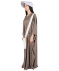 Adult Women's Robe Handmaid Costume with Bag and Bonnet | Grey Cosplay Costume