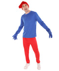 Men's Cosplay Blue Costume