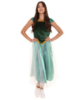 Green and Blue Gown Costume