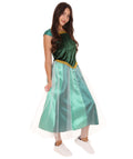 Green and Blue Gown Costume