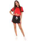 Adult Women's Sexy Football Player  Black Costume | Red Cosplay Costume