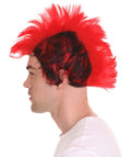 Red Punk Mohawk Wig