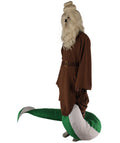 Serpant Monk Costume | Men's White Brown and Green Straight Serpant Monk Cosplay Costume Bundle
