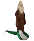 Serpant Monk Costume | Men's White Brown and Green Straight Serpant Monk Cosplay Costume Bundle