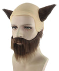 Mens Viking Wig with Beard Set with horn